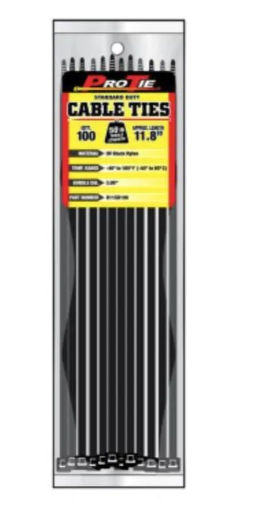 HOT.B11HD100.PK 11.9" Heavy Duty UV-Black 100/PK