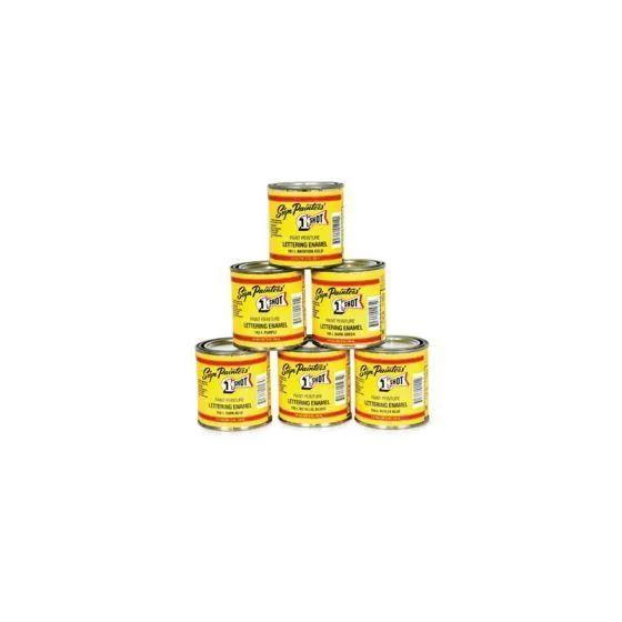 ONE.117L-QP.QP One-Shot 117L-QP Oil Based Lettering Enamel, 1/4 pt Can, Tan