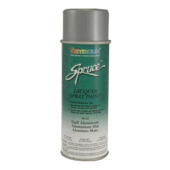 SEY.98-32.CN SEYMOUR® Spruce® 98-32 Fast Drying Metallic Spray Paint, 16 fl-oz Aerosol Can, Aluminum, 15 sq-ft Coverage